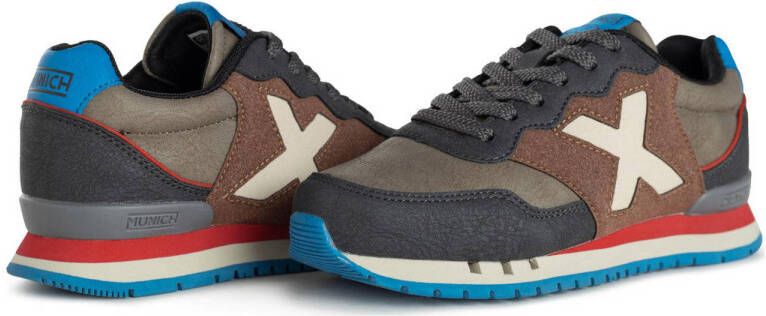 Munich Dash Kid sneakers bruin zwart blauw Canvas Meerkleurig 33