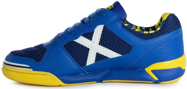 Munich One Sr. zaalvoetbalschoenen kobaltblauw geel wit