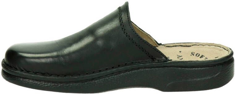 Nelson Anatomic leren pantoffels zwart
