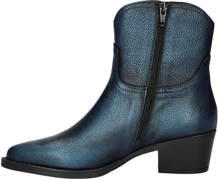 Nelson Brenda leren enkellaarzen rood metallic