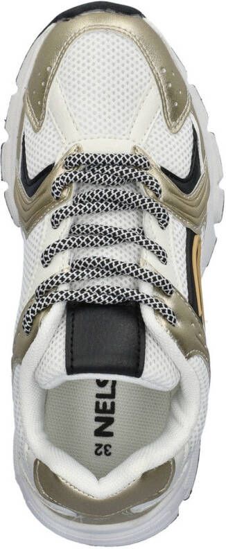 Nelson Kids chunky sneakers wit goud