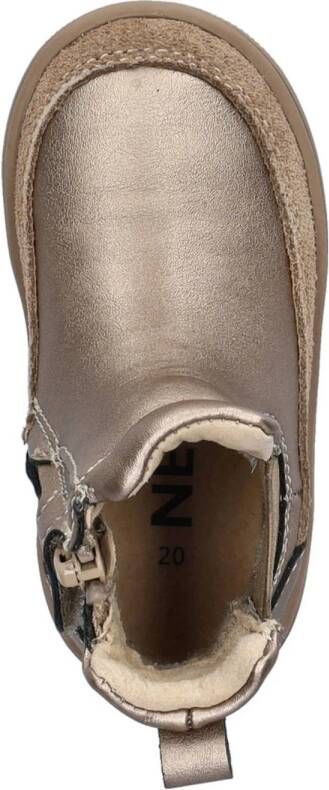 Nelson Kids leren enkelboots goud