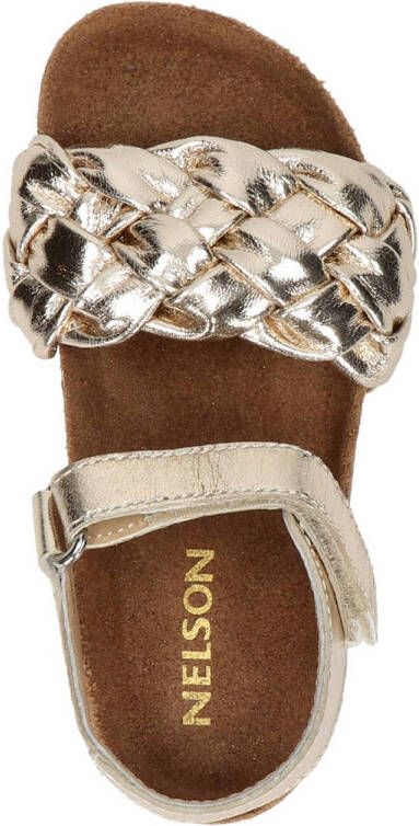 Nelson Kids leren sandalen goud