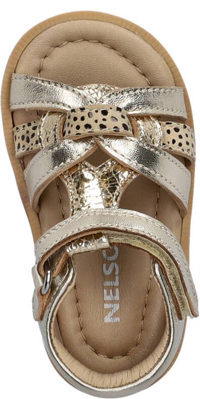 Nelson Kids leren sandalen goud