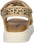 Nelson Kids leren sandalen met panterprint beige zwart - Thumbnail 2