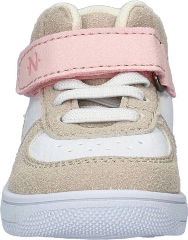 Nelson Kids leren sneakers beige wit