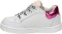 Nelson Kids leren sneakers met glitters wit roze - Thumbnail 2