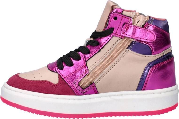 Nelson Kids leren sneakers roze