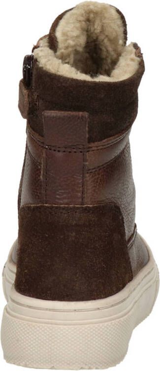 Nelson Kids leren veterboots cognac