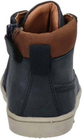 Nelson Kids leren veterboots donkerblauw