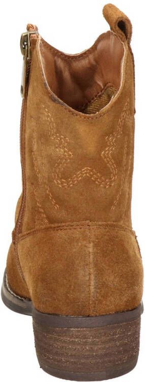 Nelson Kids suède cowboylaarzen cognac - Schoenen.nl