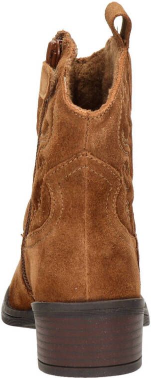 Nelson Kids suède cowboylaarzen cognac Bruin Meisjes Suede Effen 32