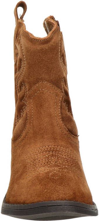 Nelson Kids suède cowboylaarzen cognac