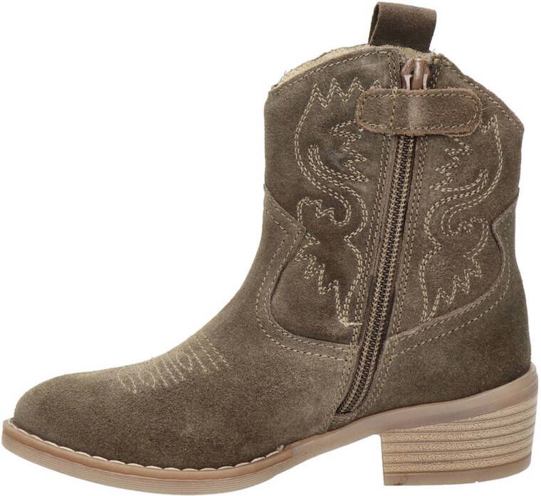 Nelson Kids suède cowboylaarzen taupe