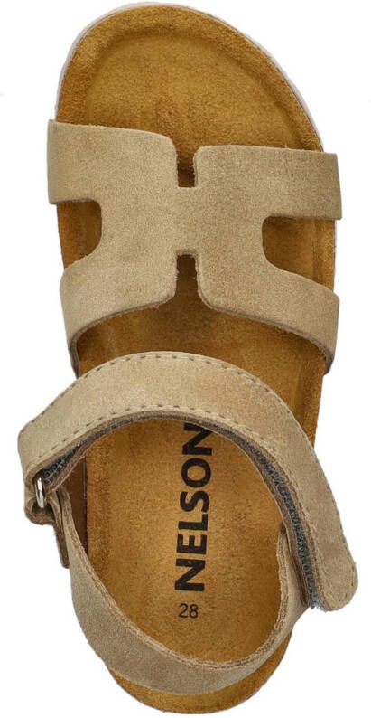 Nelson Kids suède sandalen beige