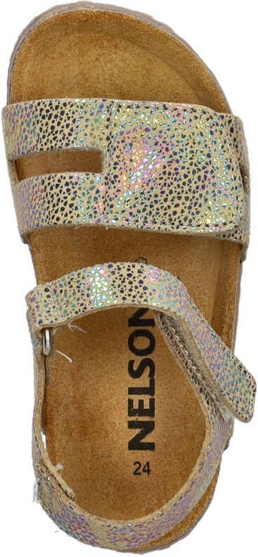 Nelson Kids suède sandalen goud
