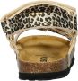 Nelson Kids suède sandalen met panterprint beige zwart - Thumbnail 3