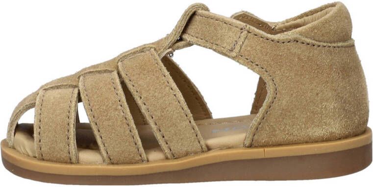 Nelson Kids suède sandalen taupe