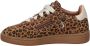 Nelson Kids suède sneakers met panterprint cognac - Thumbnail 4