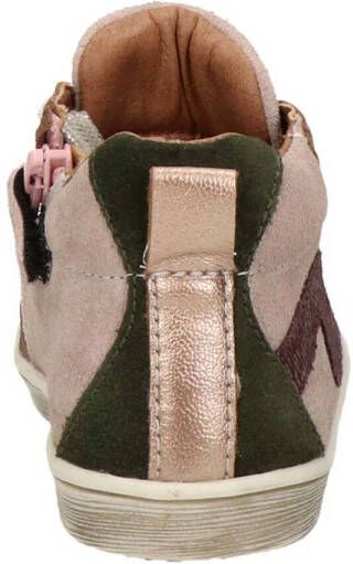 Nelson Kids suède sneakers roze bruin