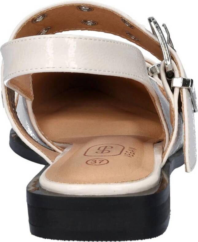 Nelson lak slingback loafers ecru