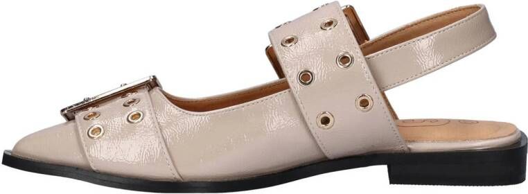 Nelson lak slingback loafers taupe