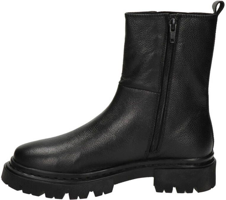 Nelson leren chelsea boots zwart