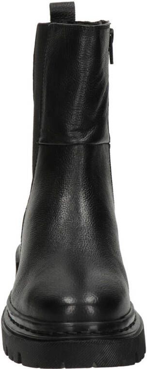 Nelson leren chelsea boots zwart