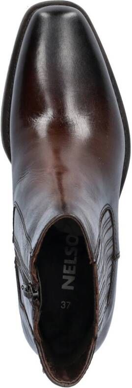 Nelson leren cowboylaarzen bruin