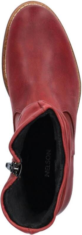 Nelson leren enkellaarzen bordeaux