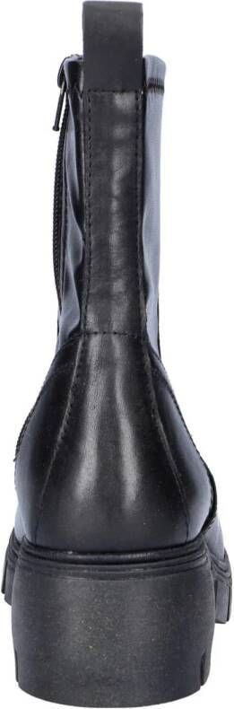 Nelson leren enkellaazen zwart