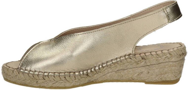 Nelson leren espadrilles goud