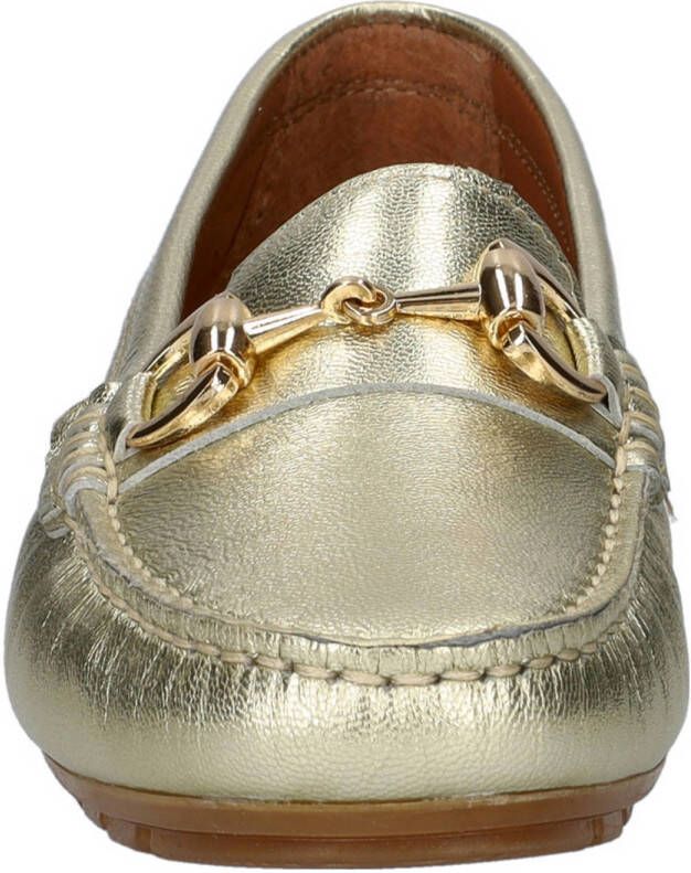 Nelson leren mocassins goud