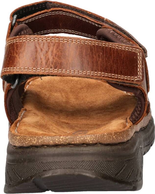 Nelson leren sandalen cognac