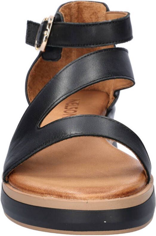 Nelson leren sandalen zwart
