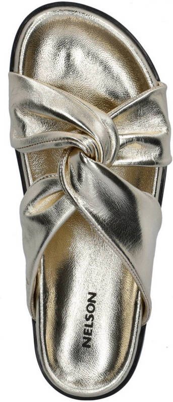 Nelson leren slippers goud