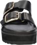 Nelson leren slippers zwart - Thumbnail 4