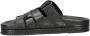 Nelson leren slippers zwart - Thumbnail 4