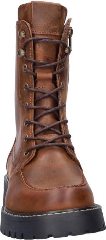 Nelson leren veterboots bruin