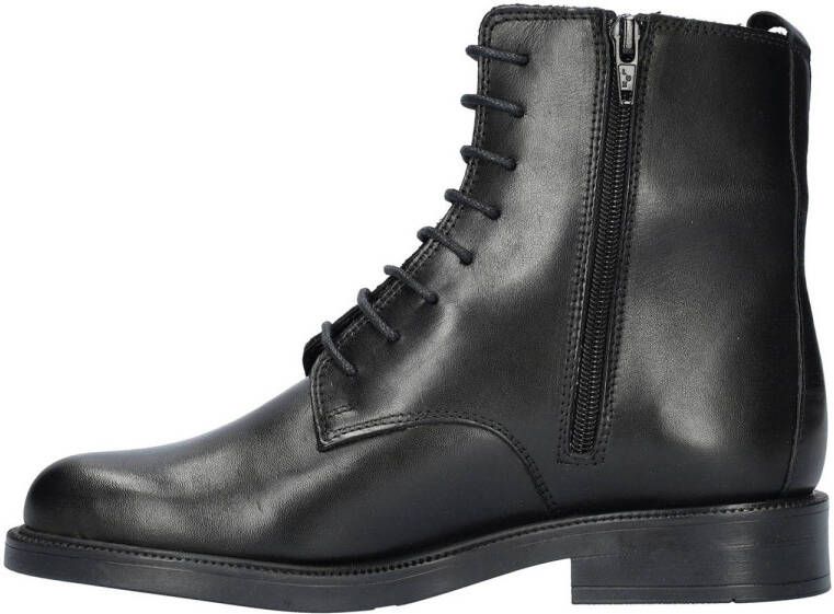 Nelson leren veterboots zwart