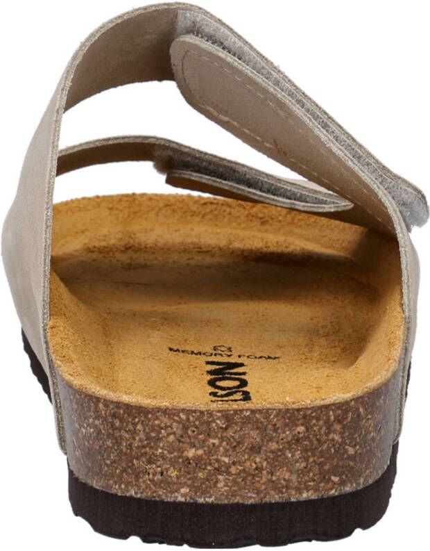 Nelson nubuck slippers beige