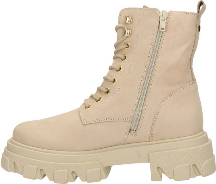 Nelson nubuck veterboots beige