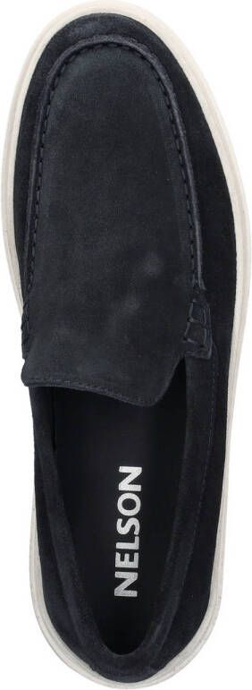 Nelson suède loafers donkerblauw