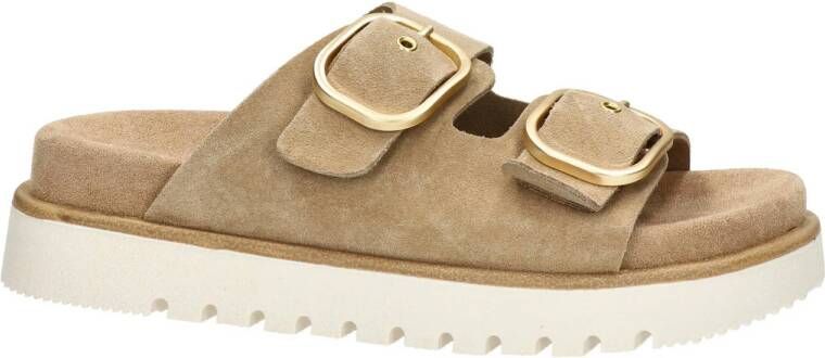 Nelson suède slippers beige