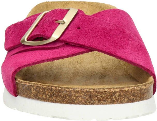 Nelson suède slippers roze