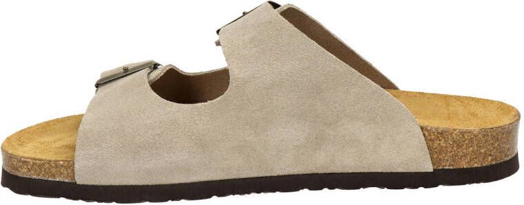 Nelson suède slippers taupe