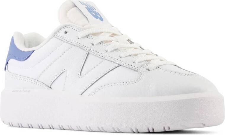 New Balance 302 leren sneakers wit lichtblauw