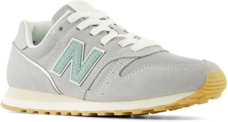 New Balance 373 sneakers lichtgrijs lichtgroen