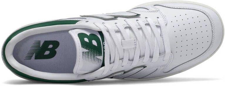 New Balance BB480 leren sneakers wit groen