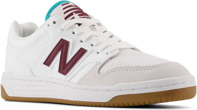 New Balance 480 sneakers wit donkerrood aqua